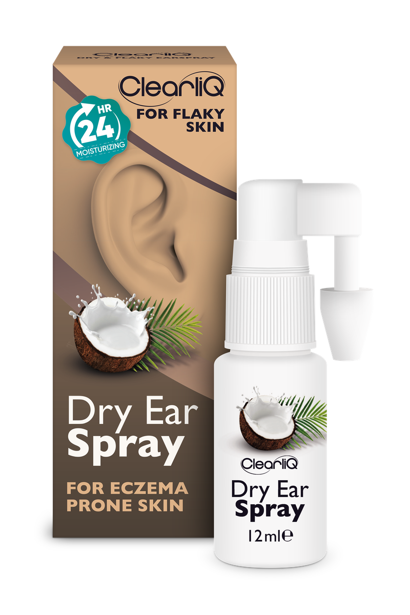 ClearliQ Dry & Flaky Ear Spray — for eczema-prone skin, 24-hour moisturising, 12 ml
